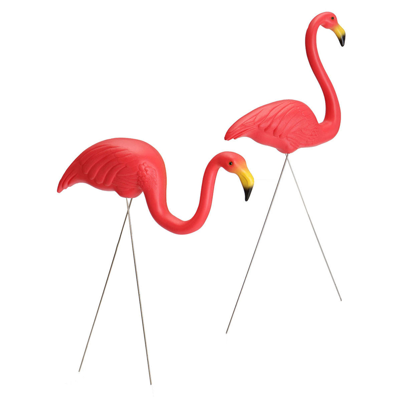 Pink flamingo plast yard garden græsplæne kunst ornamenter retro legetøj indretning